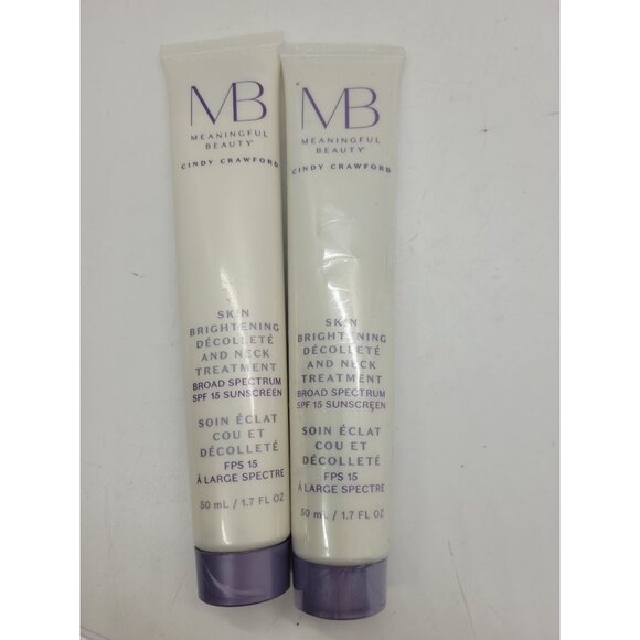 Meaningful Beauty Other - 2 Meaningful Beauty Skin Brightening Décolleté Neck Treatment SPF 15 1.7 oz NEW